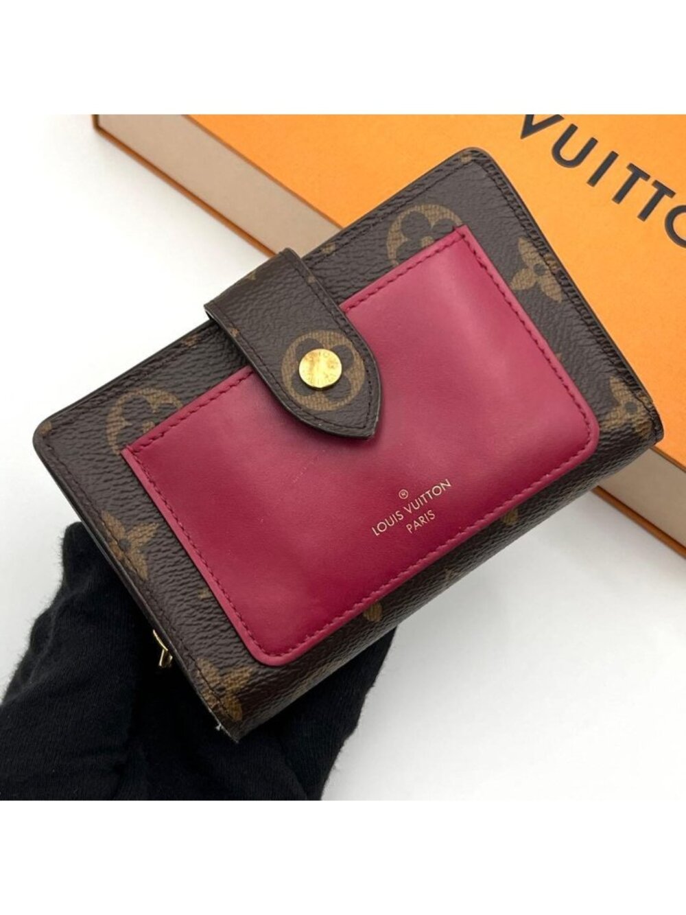 Louis Vuitton Monogram Portefeuille Juliette Bifold Wallet Brown